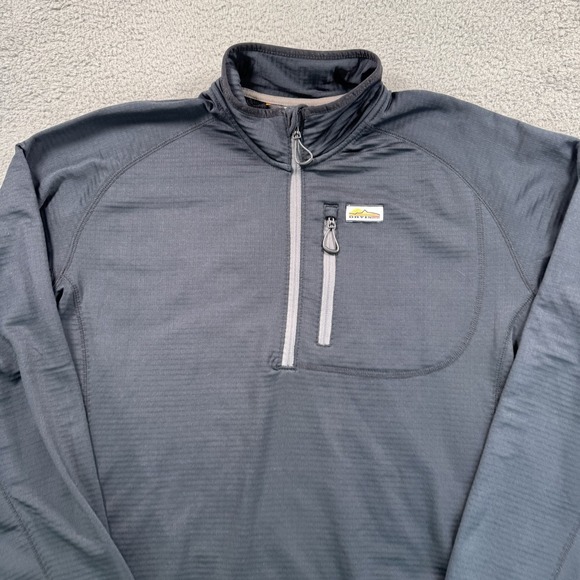 Orvis Sweatshirt Men's Large Black Performance 1/4 Zip Pullover Casual - Picture 3 of 9